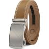 imageCHAOREN Mens Belt Leather Ratchet Belt  Customizable Fit Effortless Style 35mmCharcoal Depiction  Full Grain Brown