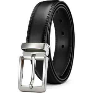 imageCHAOREN Mens Belt Leather  1 38 Dress Belts for Men  Considerate Gift for Work Business Casual JeansBlack 32mm