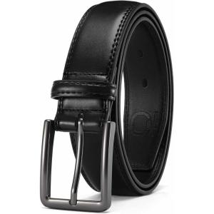 imageCHAOREN Mens Belt Leather  1 38 Dress Belts for Men  Considerate Gift for Work Business Casual JeansBlack