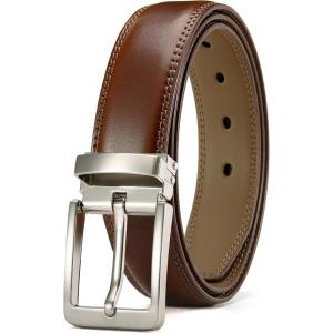 imageCHAOREN Mens Belt Leather  1 38 Dress Belts for Men  Considerate Gift for Work Business Casual JeansBrown 32mm