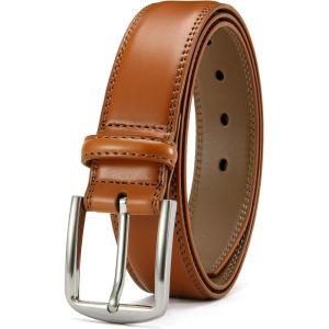 imageCHAOREN Mens Belt Leather  1 38 Dress Belts for Men  Considerate Gift for Work Business Casual JeansSilver  Tan