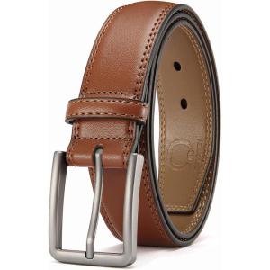 imageCHAOREN Mens Belt Leather  1 38 Dress Belts for Men  Considerate Gift for Work Business Casual JeansTan