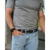 imageCHAOREN Mens Belt  Braided Stretch Golf Belt for Men 1 38 Gift for Golf Pants Casual Shorts JeansBlack  Silver