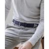 imageCHAOREN Mens Belt  Braided Stretch Golf Belt for Men 1 38 Gift for Golf Pants Casual Shorts JeansSilver  Navy