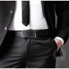 imageCHAOREN Mens Belt  Mens Ratchet Belt Leather 1 38 for Dress Pant  Micro Adjustable Belt Fit EverywhereWeaven Texture Black