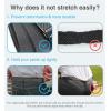 imageCHAOREN Mens Belt Stretchable  Elastic Golf Nylon Web Adjustable Belt  for Casual WearDmatted GunGrey