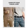 imageCHAOREN Stretch Belt Men 2 Pack  1 38 Braided Golf Belts For Men  Casual Elastic For Pants and JeansBeige  Black