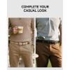 imageCHAOREN Stretch Belt Men 2 Pack  1 38 Braided Golf Belts For Men  Casual Elastic For Pants and JeansBlack  Beige