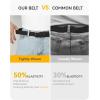 imageCHAOREN Stretch Belt Men 2 Pack  1 38 Braided Golf Belts For Men  Casual Elastic For Pants and JeansBlack  Deep Brown