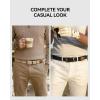imageCHAOREN Stretch Belt Men 2 Pack  1 38 Braided Golf Belts For Men  Casual Elastic For Pants and JeansNavy Blue  Beige
