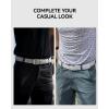 imageCHAOREN Stretch Belt Men 2 Pack  1 38 Braided Golf Belts For Men  Casual Elastic For Pants and JeansWhite  Grey