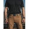 imageYOETEY Ratchet Tactical Belt for Men  15 Military Nylon Web Belts for Heavy Duty Work  Slide Buckle Fit PantsClassic Buckle  Brown