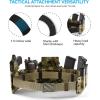imageYOETEY Ratchet Tactical Belt for Men  15 Military Nylon Web Belts for Heavy Duty Work  Slide Buckle Fit PantsHollow Bright  Black