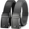 imageCHAOREN Ratchet Belts for Men 2 Pack  Casual Web Nylon Mens Belt 1 38  Automatic Adjustable Buckle Fit JeansBlack and GreyClassic Buckle