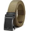 imageYOETEY Ratchet Tactical Belt for Men  15 Military Nylon Web Belts for Heavy Duty Work  Slide Buckle Fit PantsClassic Buckle  Brown