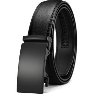 imageCHAOREN Mens Belt  Mens Ratchet Belt Leather 1 38 for Dress Pant  Micro Adjustable Belt Fit EverywhereBlack