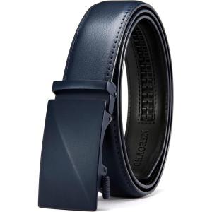 imageCHAOREN Mens Belt  Mens Ratchet Belt Leather 1 38 for Dress Pant  Micro Adjustable Belt Fit EverywhereBlue