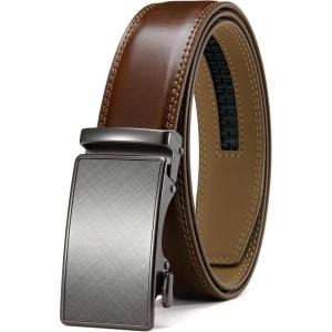 imageCHAOREN Mens Belt  Mens Ratchet Belt Leather 1 38 for Dress Pant  Micro Adjustable Belt Fit EverywhereBrown