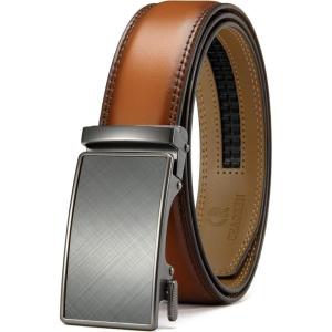 imageCHAOREN Mens Belt  Mens Ratchet Belt Leather 1 38 for Dress Pant  Micro Adjustable Belt Fit EverywhereBrown Tan