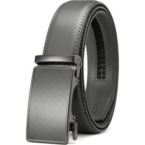 imageCHAOREN Mens Belt  Mens Ratchet Belt Leather 1 38 for Dress Pant  Micro Adjustable Belt Fit EverywhereCharcoal Grey