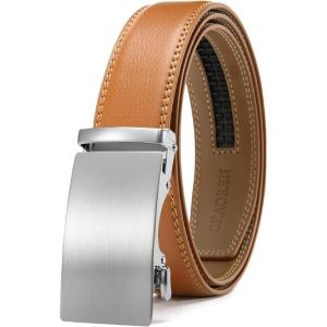 imageCHAOREN Mens Belt  Mens Ratchet Belt Leather 1 38 for Dress Pant  Micro Adjustable Belt Fit EverywhereLight Brown