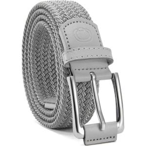 imageCHAOREN Mens Stretch Belt  1 38 Elastic Braided Golf Belt for Men  Stretchy Web Fit Summer Casual JeansLight Grey