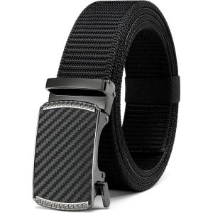 imageYOETEY Ratchet Tactical Belt for Men  15 Military Nylon Web Belts for Heavy Duty Work  Slide Buckle Fit PantsCarbon Fiber Imperial  Black