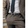 imageCHAOREN Mens Dress Belt  Ratchet Belt Leather 1 14 Comfort Click  Perfect Companion to Mens Dress ShoesSilver  Navy Blue