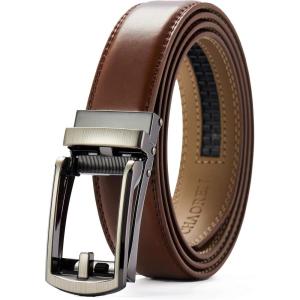 imageCHAOREN Mens Dress Belt  Ratchet Belt Leather 1 14 Comfort Click  Perfect Companion to Mens Dress ShoesCognac