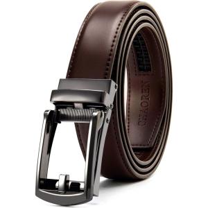 imageCHAOREN Mens Dress Belt  Ratchet Belt Leather 1 14 Comfort Click  Perfect Companion to Mens Dress ShoesDark Brown