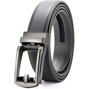 imageCHAOREN Mens Dress Belt  Ratchet Belt Leather 1 14 Comfort Click  Perfect Companion to Mens Dress ShoesGrey