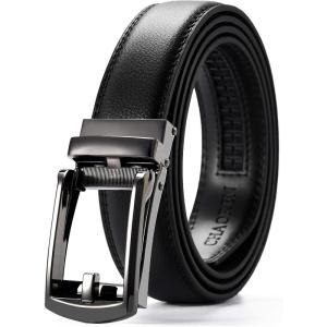 imageCHAOREN Mens Dress Belt  Ratchet Belt Leather 1 14 Comfort Click  Perfect Companion to Mens Dress ShoesGun