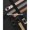 imageCHAOREN Ratchet Tactical Belt Men  15 Adjustable Nylon Web Belt  Quick Release for Work EDC Outdoor UseBrown
