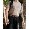 imageCHAOREN Ratchet Tactical Belt Men  15 Adjustable Nylon Web Belt  Quick Release for Work EDC Outdoor UseBrown