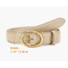 imageWomens Belt  CR Leather Belt Women Casual for Jeans Pants Dress  Belts with Gold Buckle for Women FashionBeige