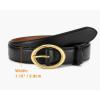 imageWomens Belt  CR Leather Belt Women Casual for Jeans Pants Dress  Belts with Gold Buckle for Women FashionBlack
