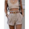 imageWomens Belt  CR Leather Belt Women Casual for Jeans Pants Dress  Belts with Gold Buckle for Women FashionTan