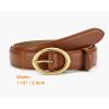 imageWomens Belt  CR Leather Belt Women Casual for Jeans Pants Dress  Belts with Gold Buckle for Women FashionTan