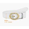 imageWomens Belt  CR Leather Belt Women Casual for Jeans Pants Dress  Belts with Gold Buckle for Women FashionWhite