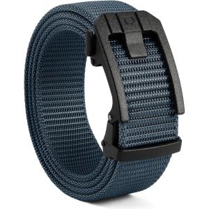 imageCHAOREN Ratchet Tactical Belt Men  15 Adjustable Nylon Web Belt  Quick Release for Work EDC Outdoor UseNavy