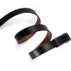 imageCHAOREN 40mm Ratchet Belt Buckle Only for 1 38 Slide Belt Strap Automatic Click Buckle AdjustableMetallic Black