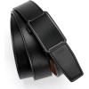 imageCHAOREN 40mm Ratchet Belt Buckle Only for 1 38 Slide Belt Strap Automatic Click Buckle AdjustableMetallic Black