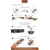 imageCHAOREN 40mm Ratchet Belt Buckle Only for 1 38 Slide Belt Strap Automatic Click Buckle AdjustableSilver
