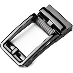 imageCHAOREN 40mm Ratchet Belt Buckle Only for 1 38 Slide Belt Strap Automatic Click Buckle AdjustableBlack