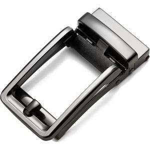 imageCHAOREN 40mm Ratchet Belt Buckle Only for 1 38 Slide Belt Strap Automatic Click Buckle AdjustableGun