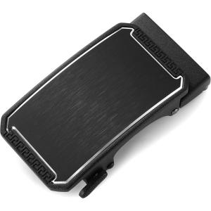 imageCHAOREN 40mm Ratchet Belt Buckle Only for 1 38 Slide Belt Strap Automatic Click Buckle AdjustableMetallic Black