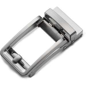 imageCHAOREN 40mm Ratchet Belt Buckle Only for 1 38 Slide Belt Strap Automatic Click Buckle AdjustableSilver