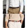 imageCHAOREN Mens Dress Belt Leather 2 Pack  Mens Ratchet Belt for Dress Shirt and Pants Every Occasion 32mmCharcoal Depiction BlackTan