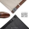 imageCHAOREN Mens Dress Belt Leather 2 Pack  Mens Ratchet Belt for Dress Shirt and Pants Every Occasion 32mmWeaven BlackCognac