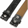 image:imageCHAOREN Western Belts for Men without Buckle  Cowboy Belt 15 Full Grain Leather Belt for Jeans  One Solid Piece LeatherFloral Black